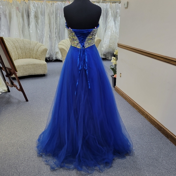 BLUSH PROM BLUE BALLGOWN DRESS - Picture 7 of 12